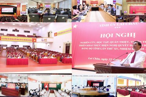 Hội nghị nghiên cứu, học tập, quán triệt, tuyên truyền và triển khai thực hiện Nghị quyết Đại hội đại biểu Đảng bộ tỉnh lần thứ XV, nhiệm kỳ 2025 - 2030.